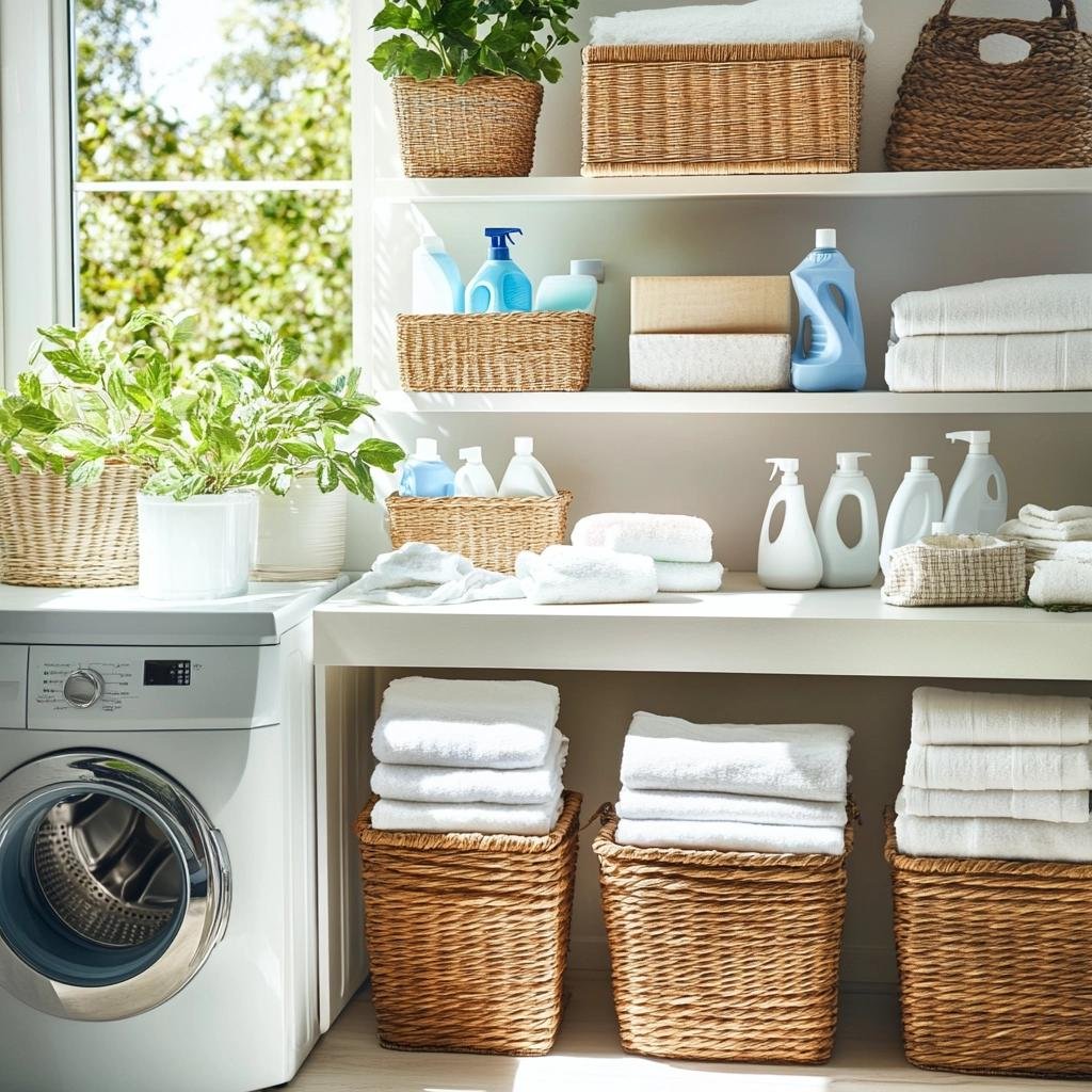 3 Ideias Funcionais para Prateleiras na Área de Serviço