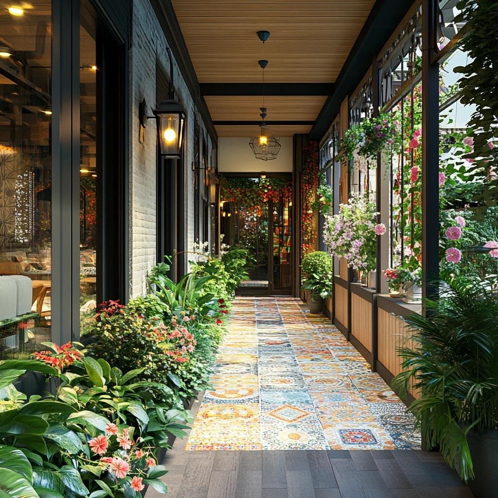 5 Ideias Criativas para Pisos de Corredores Externos