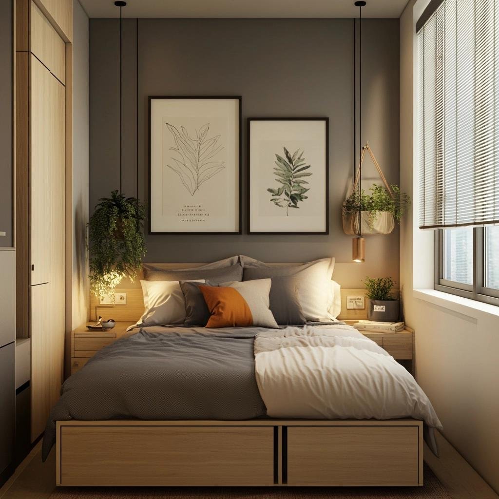 As 5 Melhores Dicas para Decorar Quarto de Casal Pequeno com Estilo e Funcionalidade 4 5 Ideias para Decorar Quarto de Casal Pequeno com Funcionalidade