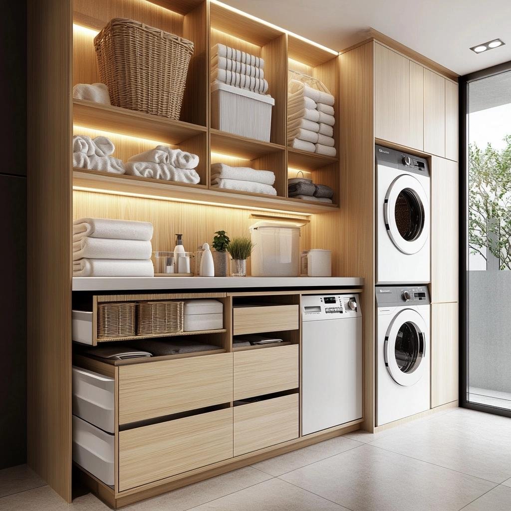 5 Modelos de Armário para Área de Serviço Compacta