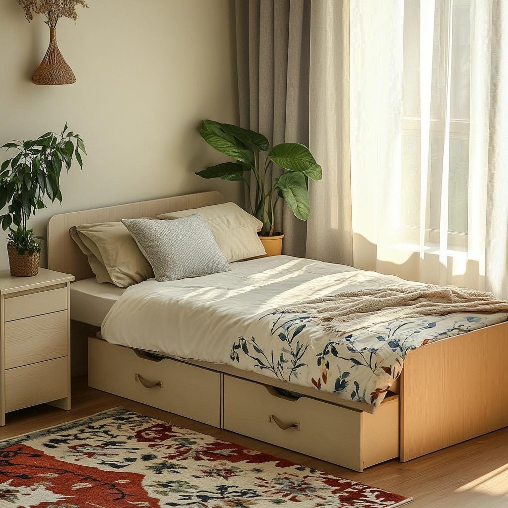 5 Soluções de Camas de Solteiro com Gavetas para Quarto Pequeno