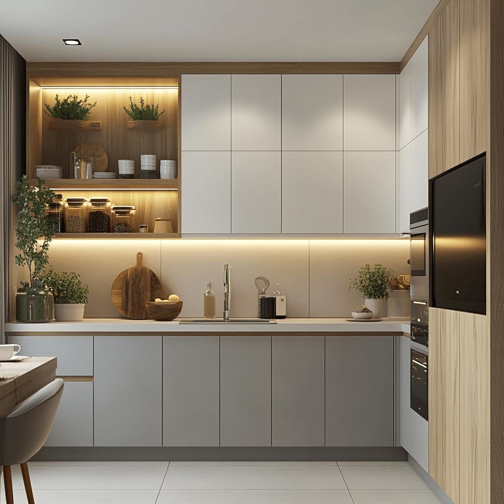 10 Inovações em Cozinhas Pequenas Modernas que Encantarão Você 6 5 Ideias de Cozinha Pequena Moderna que Você Vai Adorar