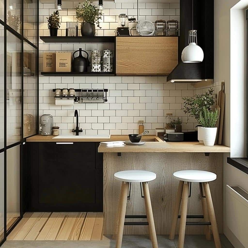 As 5 Melhores Dicas para Cozinhas Pequenas com Balcão 2 5 Ideias Criativas para Cozinha Pequena com Balcão